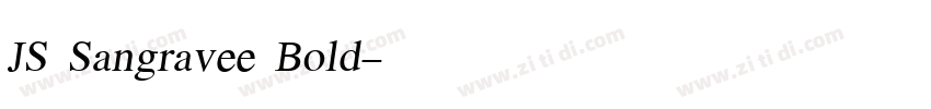 JS Sangravee Bold字体转换